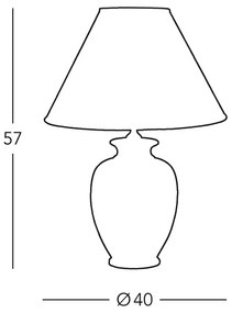 Kolarz 0014.74.7 - Asztali lámpa BORDEAUX 1xE27/100W/230V
