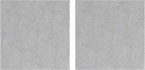 vidaXL Lépcsőfok Négyzet 2 pcs Ezüst 40 x 40 cm Alumínium