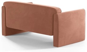 Rózsaszín bársony kanapé 140 cm Abby – Micadoni