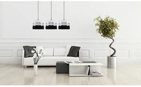 Csillár zsinóron CORAL 3xE27/60W/230V fekete-fehér
