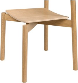 Natúr színű rakásolható étkezőszék tölgyfa dekorral Wem – noo.ma