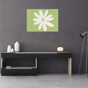 Kép - Hippik, zöld virágok N⁰2 (70x50 cm)