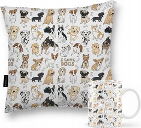 Párna Szett 40x40 Bögre 330 ml Kutya ajándék szett