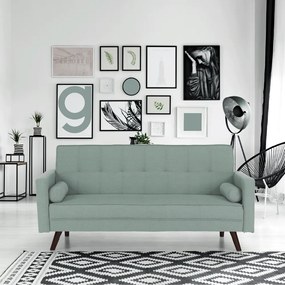 Kinyitható kanapé, zöld-mentol szövet, OTISA