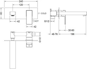 AREZZO design CUBEFIELD fali mosdócsaptelep, szálcsiszolt arany