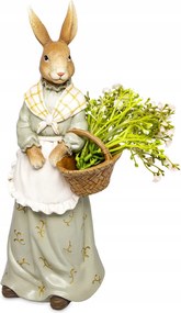 Nyuszi figura nyuszi dekorĂĄciĂł szĂnes virĂĄgkosĂĄrral