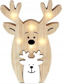 Aca Lighting fa dekoráció kis és nagy rénszarvas 6 Led Ww elemes (2xAAA)