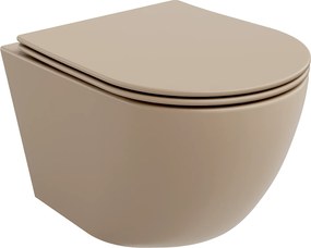 Mexen Lena, függő wc csésze 480x360x355 mm, lassan leeső ülőfelülettel, cappuccino matt, 30224064
