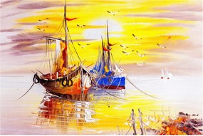 Kép - A csónak festménye (90x60 cm)