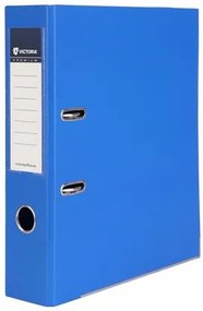 Iratrendező, 75 mm, A4, PP/PP, élvédő sínnel, VICTORIA OFFICE, Premium, királykék (IDIP75KK)