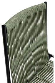 Zöld fém rakásolható étkezőszék szett 2 db-os Emily – Marckeric