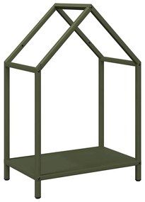 olívazöld hidegen hengerelt acél tűzifatároló 40x25x60 cm