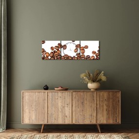 Kép - Kávébab (órával) (90x30 cm)