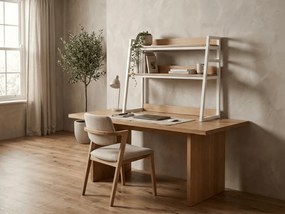 Polc az asztalra VERTEX 90x95 cm, fehér / tölgy dekoráció