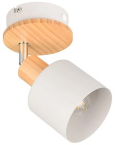 Fehér-natúr színű spotlámpa ø 9 cm Shanti – Trio