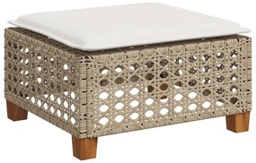 8 részes bézs polyrattan kerti ülőgarnitúra párnával