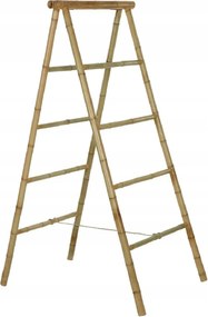 Bambusz törölközőtartó állvány összecsukható 57x140 cm létra 4 keresztléc zsinór