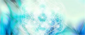 Kép - Merkaba türkiz háttérrel (120x50 cm)