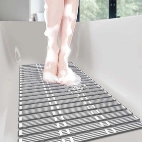 Fürdőszőnyeg Csúszásgátló 90x40cm Szürke-fehér