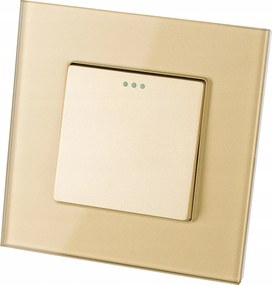 Lépcsőkapcsoló kapcsoló szimpla arany szett Miuun kerettel