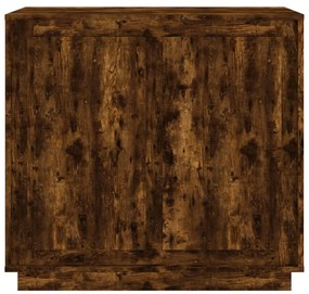 füstös tölgy színű szerelt fa tálalószekrény 80 x 34 x 75 cm