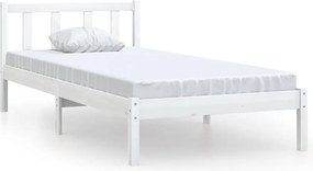 vidaXL fehér tömör fenyőfa ágykeret 100 x 200 cm