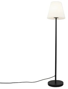 Kültéri állólámpa fekete fehér árnyékolóval 35 cm IP65 - Virginia
