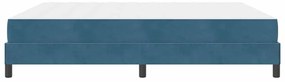 Boxspring ágy matraccal Sötét kék 180 x 200 cm Bársony