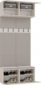 HAGA II 2W előszobafal, 100x238x35 cm, kasmír