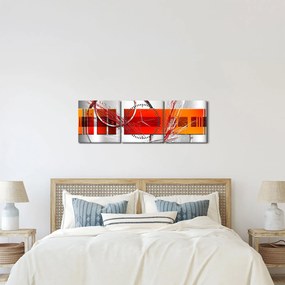 Absztrakt kép (órával) (90x30 cm)