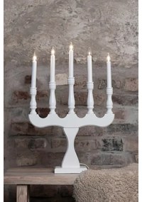 Markslöjd 706278 - Karácsonyi gyertyatartó SVANEHOLM 5xE10/3W/230V fenyő/fehér