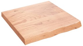 világosbarna kezelt tömör fa fürdőszobai pult 60x60x(2-6) cm