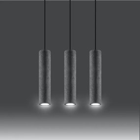 Sollux SL.0655 - LUVO 3xGU10/40W/230V beton/fekete függeszték