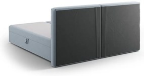 Világoskék ágyneműtartós boxspring ágy 180x200 cm Arendal – Cosmopolitan Design