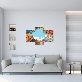Kép - Házak között (90x60 cm)