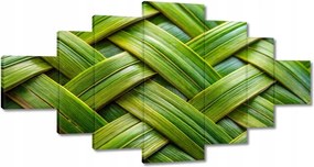 Képek 200x100 Zöld fonott Zöld rattan fonott lemez