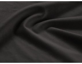 Sötétszürke bársony kinyitható tárolóhelyes sarokkanapé (jobb oldali-heverő résszel) Kyoto – Cosmopolitan Design