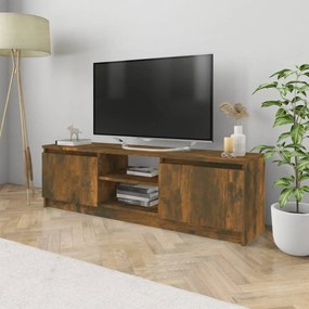 Füstös tölgy színű szerelt fa tv-szekrény 120 x 30 x 35,5 cm