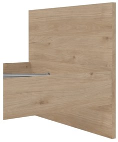 Natúr színű egyszemélyes ágy tölgyfa dekorral 90x190 cm Naia – Tvilum