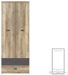 Ruhásszekrény MaLoreee SZF2D2S. 798396