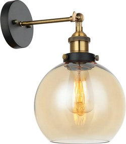 Italux glamour modern fali lámpa cardena borostyán fekete arany itxmbm-4330-1 gd+amb