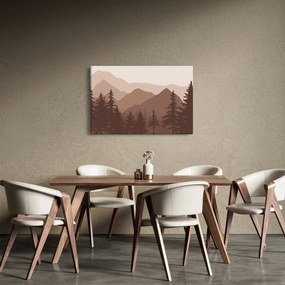 Kép - Barna hegyek N⁰2 (90x60 cm)