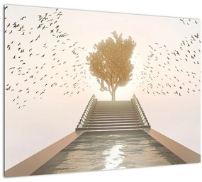 Kép - Híd az ismeretlenbe (üvegen) (70x50 cm)