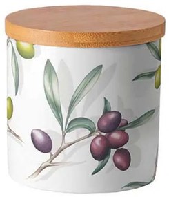 Porcelán konyhai tároló szilikon gyűrűvel olívás Delicious olives kicsi