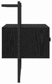 vidaXL Éjjeliszekrény 2 pcs Fekete tölgy 35 x 30 x 51 cm Faanyag