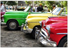 Poszterek 100x70 Régi kubai autók