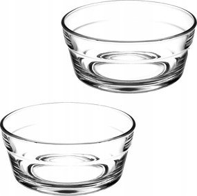 Saláta tálaló Üveg Tál Snack Saláta Gyümölcs 12,5cm Tál Szett 2db