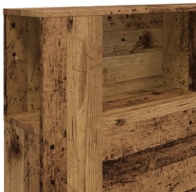 antik fa színű szerelt fa áthidalószekrény 180x18,5x102,5 cm