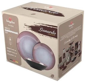 18 részes stoneware kerámia étkészlet bordó Leonardo Collection