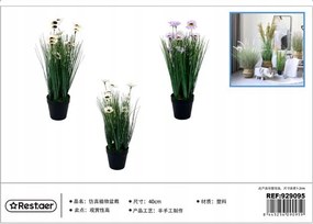 Mesterséges Szobanövény 40CM Virágokkal